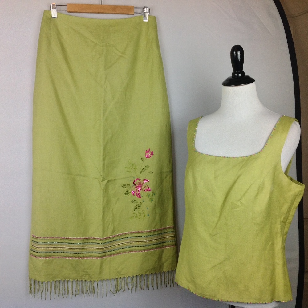 Jessica Howard Green Maxi Dress Set